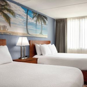 Bright and spacious day use twin room at EnVision Hotel Miami International Airport.