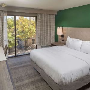 Day use room with work desk and natural light at Hilton Birmingham At UAB.