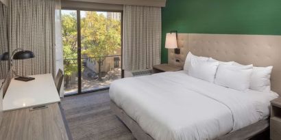 Day use room with work desk and natural light at Hilton Birmingham At UAB.