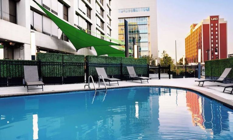 Relaxing outdoor pool at Hilton Birmingham At UAB.