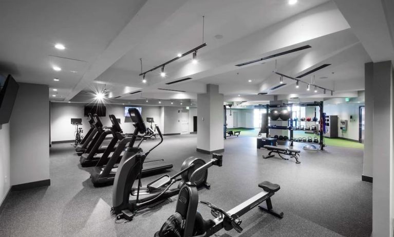 Fitness center at Hilton Birmingham At UAB.