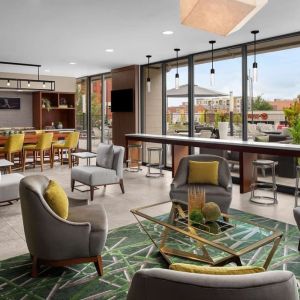 Elegant dining area perfect for co-working at Hilton Birmingham At UAB.