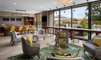 Elegant dining area perfect for co-working at Hilton Birmingham At UAB.