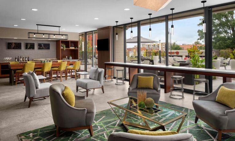Elegant dining area perfect for co-working at Hilton Birmingham At UAB.