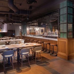 Hotel bar at Hilton Birmingham At UAB.
