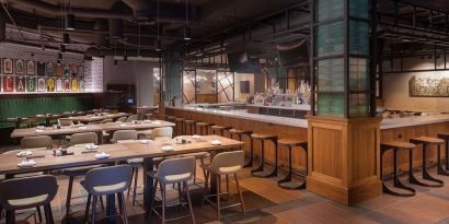 Hotel bar at Hilton Birmingham At UAB.