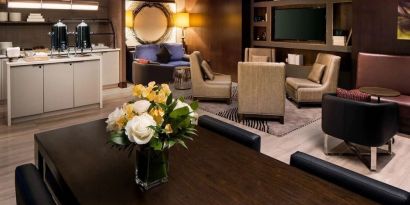 Executive lounge at Hilton Brooklyn New York.