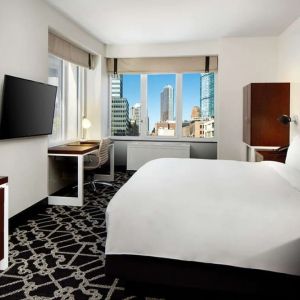Day use room with workdesk at Hilton Brooklyn New York.