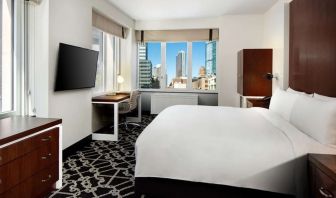 Day use room with workdesk at Hilton Brooklyn New York.