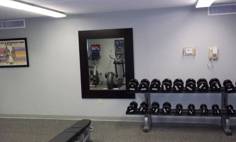 Fitness center at EnVision Hotel And Conference Center Mansfield Foxboro.