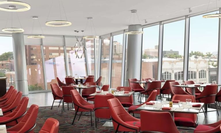 Dining area at The Art Hotel Denver.