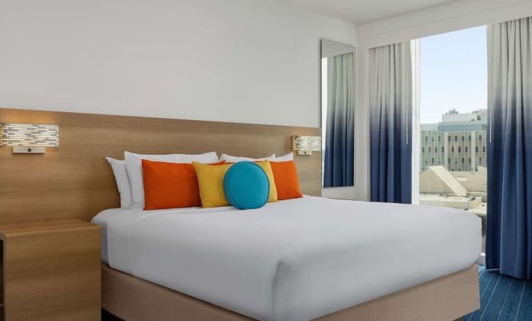 King bed at The Art Hotel Denver.