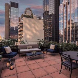 Rooftop lounge at The Benjamin Royal Sonesta New York.