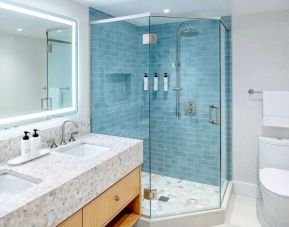 Private guest bathroom at The Fifty Sonesta Select New York.