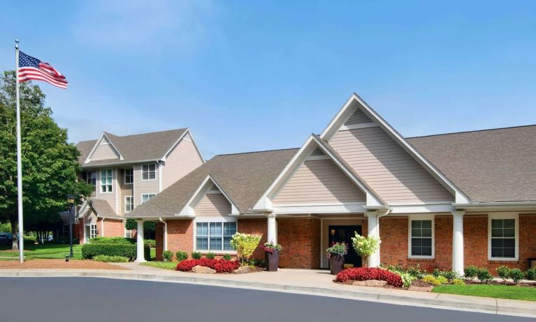 Exterior of Sonesta ES Suites Atlanta Alpharetta North Point Mall.