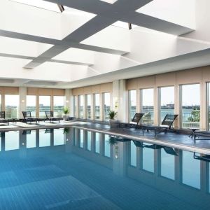 Refreshing indoor pool at Hilton Philadelphia At Penn's Landing.