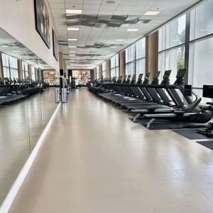 Fully equipped fitness center at Hilton Orlando.