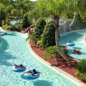 Refreshing lazy river at Hilton Orlando.