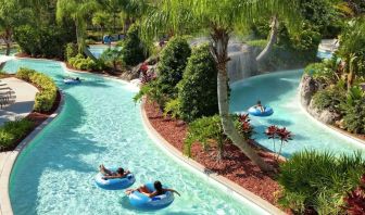 Refreshing lazy river at Hilton Orlando.