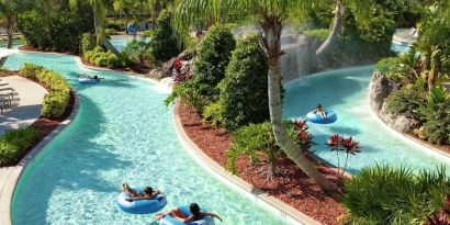 Refreshing lazy river at Hilton Orlando.
