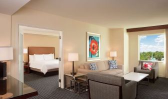 Day use room with living area at Hilton Orlando.