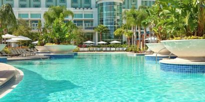 Refreshing outdoor pool at Hilton Orlando.