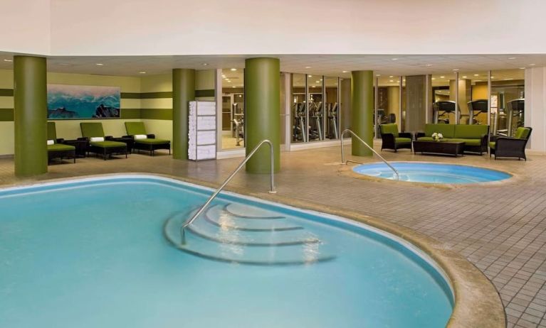 Indoor pool at Hyatt Regency New Brunswick.