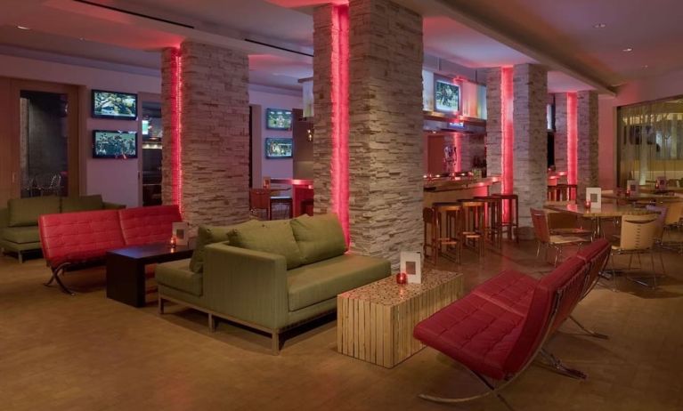 Hotel lounge at Hyatt Regency New Brunswick.