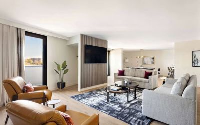 Lounge seating at Hyatt Regency New Brunswick.