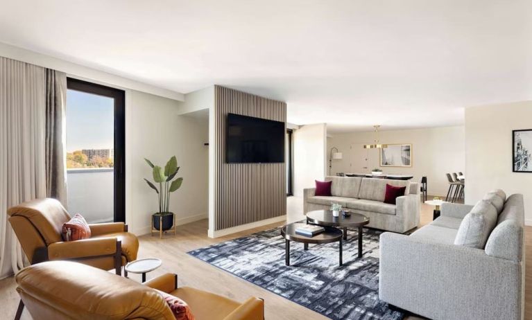 Lounge seating at Hyatt Regency New Brunswick.