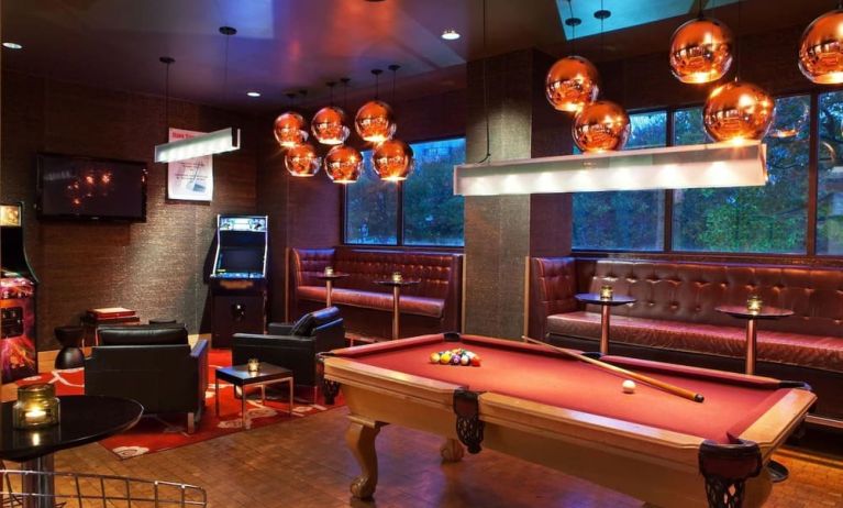 Hotel game room at Hyatt Regency New Brunswick.