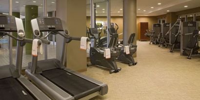 Fitness center at Hyatt Regency New Brunswick.