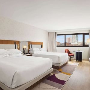 Queen beds at Hyatt Regency New Brunswick.