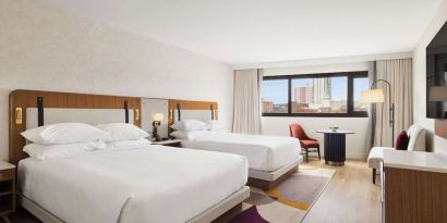 Queen beds at Hyatt Regency New Brunswick.
