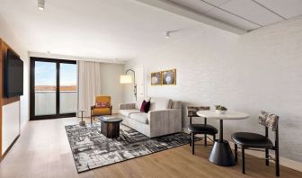 Spacious king room at Hyatt Regency New Brunswick.