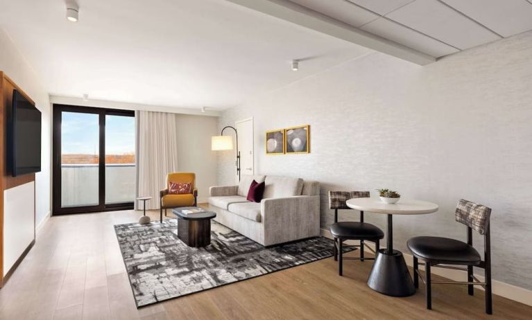 Spacious king room at Hyatt Regency New Brunswick.