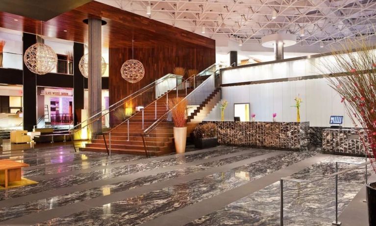 Lobby entrance at Hyatt Regency New Brunswick.