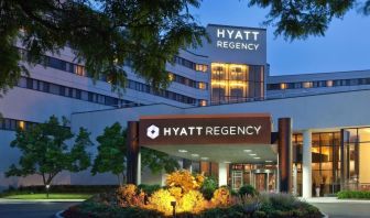 Hotel exterior at Hyatt Regency New Brunswick.