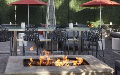 Firepit in the garden perfect for coworking at Embassy Suites By Hilton San Diego-La Jolla.