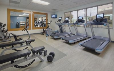 Fitness center at Embassy Suites By Hilton San Diego-La Jolla.