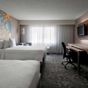 Bright and spacious day use twin room with work desk at Sonesta Select Tempe Downtown.