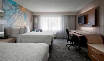 Bright and spacious day use twin room with work desk at Sonesta Select Tempe Downtown.