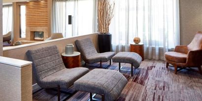 Lounge seating at Sonesta Select Raleigh Durham Airport Morrisville.