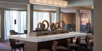 Lobby workspace at Sonesta Select Los Angeles LAX El Segundo.