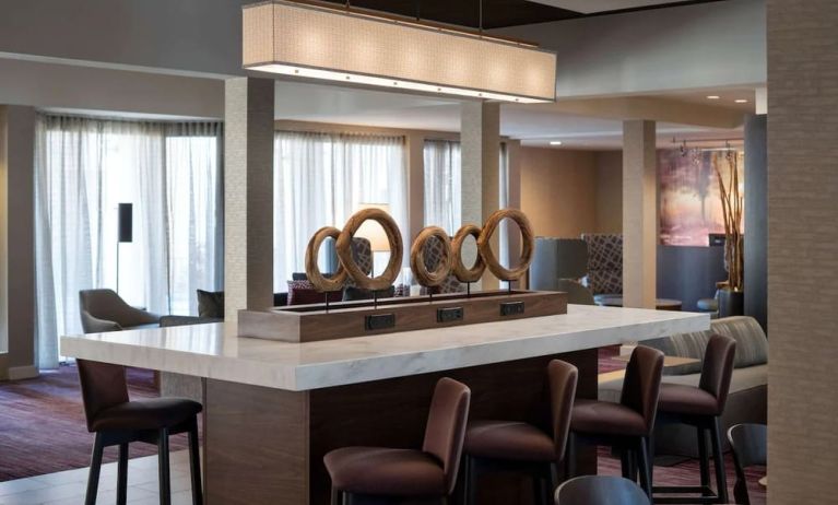 Lobby workspace at Sonesta Select Los Angeles LAX El Segundo.