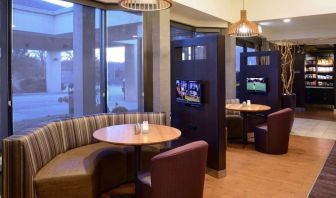 Lobby workspace at Sonesta Select Kansas City South Overland Park.