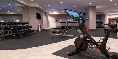 Fitness center at Hilton Crystal City At Washington Reagan National Airport.
