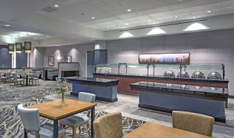 Breakfast area perfect for coworking at DoubleTree By Hilton Modesto.