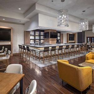 Hotel bar at DoubleTree By Hilton Modesto.