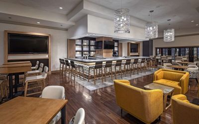Hotel bar at DoubleTree By Hilton Modesto.